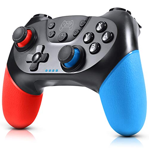 Gezimetie Controller per Nintendo Switch, Wireless Bluetooth Switch Pro Controller, Switch Joystick Gamepad con Turbo Regolabile Dual Shock Gyro