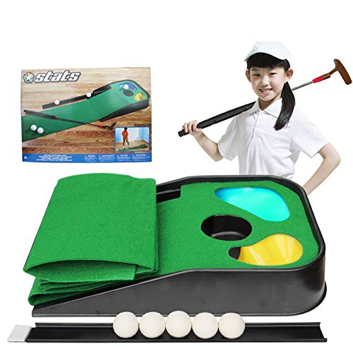 HOMDREAM Set da Golf per Bambini - Tappetino da Golf Interno Ed Esterno per Bambini-1 Golf Club 5 Pallina da Golf 1 Golf Tappeto per Esercizi All'aperto da Spiaggia Verde Estivo