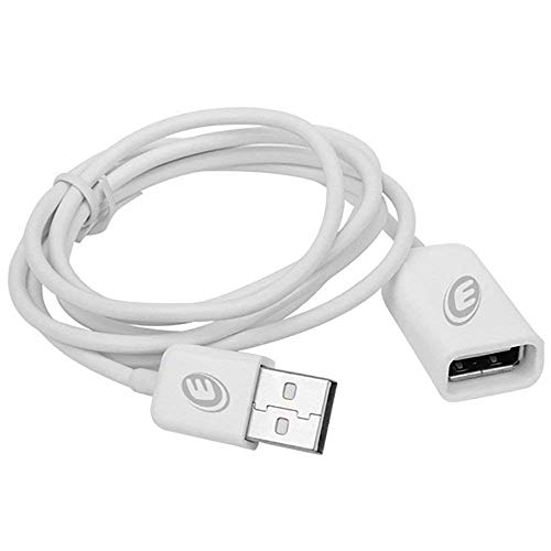 Electraline 600440 Prolunga 2.0, Maschio a USB Tipo A Femmina, 2 mt, Apple Design, Bianco