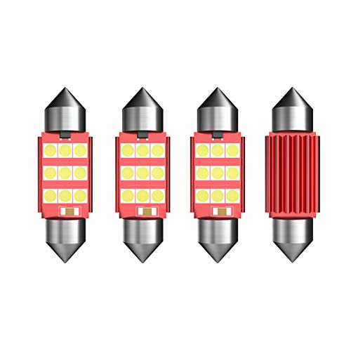 4x 36mm siluro LED Lampadine Canbus no error c5w bcupola del festone luci interne auto Dome Festoon 9SMD 3030 LED Lampada LED porta lettura soffitto Interior 12V luce targa Illuminazione 6000K Bianco