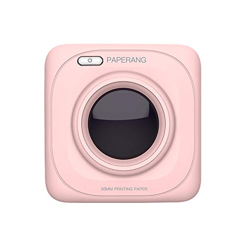 PAPERANG Mini Stampante Termica Blutooth 4.0, Per Immagini/Foto/Etichette/Messaggi/Elenchi Record/Pagine Web Stampa, Con cavo USB Connessione Telefonica Wireless, Compatibile con Android iOS, Rosa