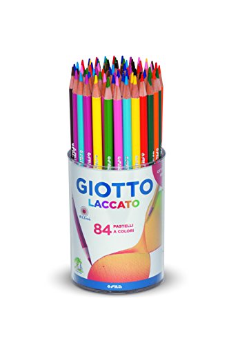 Giotto 520100 - Laccato Barattolo 84 Pastelli Colorati