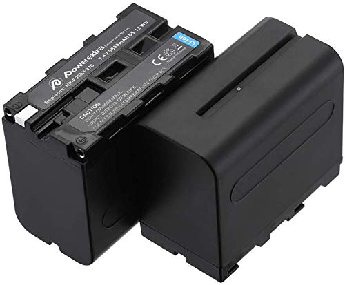 Powerextra 2 Batteria di Sostituzione per Sony NP-F970 F960 F930 F950 da 8800mAh per Sony DCR-VX2100 DSR-PD150 DSR-PD170 FDR-AX1 HDR-AX2000 HDR-FX1 HDR-FX7 HDR-FX1000