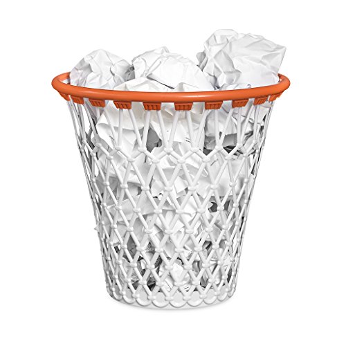 Balvi, Cestino con Divertente Design, Motivo: canestro da Basket, di Colore Bianco, in plastica Resistente
