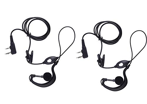 Mengshen® Baofeng Auricolare Cuffie Headset Earphone for Walkie Talkie Two Way Radio BF-888S / BF-777S / BF-666S / UV-5R / 5RA / 5RE, 2 Pack
