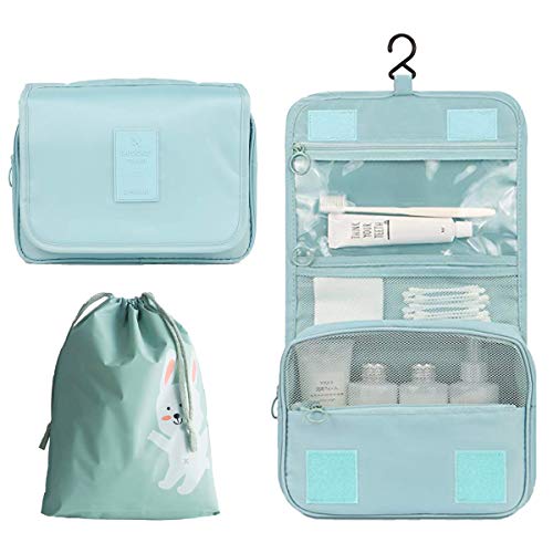 Orgawise beauty case borsa da viaggio borsa da toilette borsa cosmetica per donne e ragazze con impermeabile (inviare una borsa con coulisse gratis) (Blu)