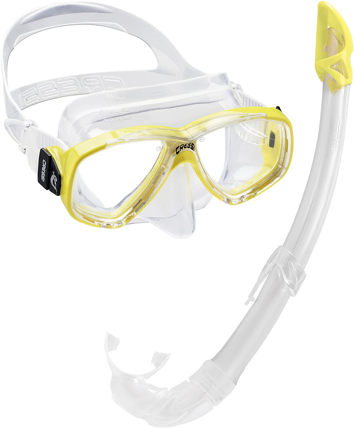 Cressi Perla Mare Premium, Scuba Maschera Snorkel Set, Prodotto in Italia Unisex-Adulto