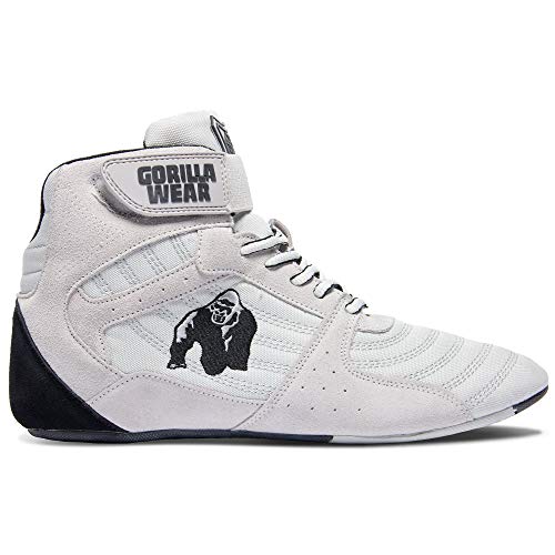 GORILLA WEAR Scarpe Fitness Uomo - Perry High Tops - Bodybuilding Shoes Sportive da Palestra White 39 EU