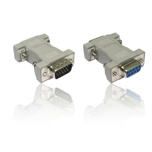 CDL Micro Adattatore da DB9 Femmina a VGA 15 Pin Maschio-Adattatore convertitore