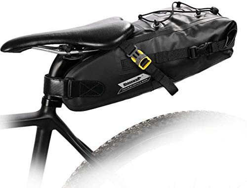 Rhinowalk Borsa della Sella per Bicicletta Impermeabile Borsa Sottosella con Tasca Borsa Bicicletta da Sella per Ciclismo/MTB/Bici (Nero-5L)