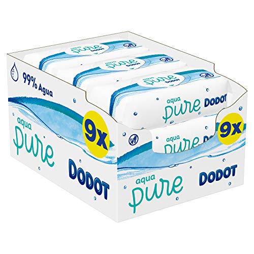 Dodot Aqua Pure Salviette Detergenti per bebè con 99% acqua, 9 confezioni - 3780 g