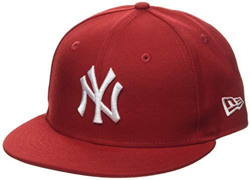 New Era MLB Basic - Berretto da Baseball, per adulto, NY Yankees 59 Fifty Fitted bianco/rosso M