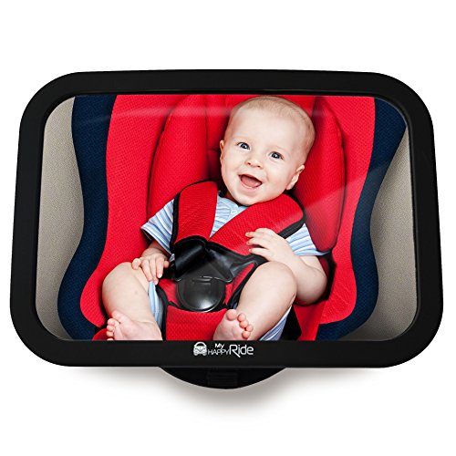Specchio Retrovisore Posto Bimbi - Specchio Retrovisore Auto Infrangibile per vedere Bambini/Neonati nel Seggiolone, Specchio di Sicurezza, Istallazione Semplice, Effetto Anti-Oscillazione, Universale