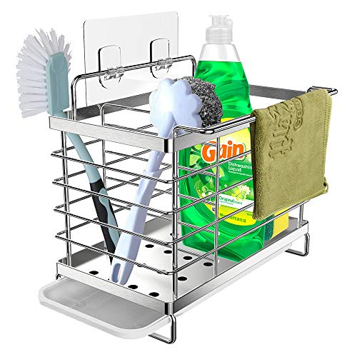 Orimade Adesivo Lavandino Caddy Organizer Porta Utensili da Cucina della Lavello Acciaio Inox