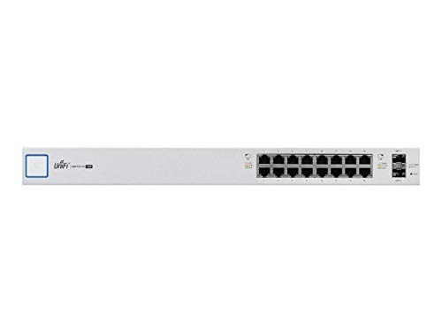 Ubiquiti Networks UniFi US-16-150W Managed network switch Gigabit Ethernet (10/100/1000) Power over Ethernet (PoE) Rack mounting, 1U, Wall mountable), argento