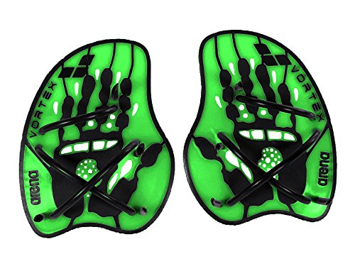Arena Vortex Evolution Hand Paddle, Accessorio da Allenamento Unisex Adulto, Verde (Acid Lime/Black), L