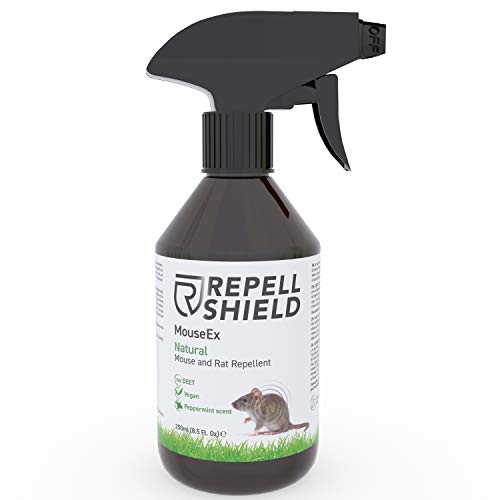 Repell Shield Spray Organico Anti Topi - Dissuasore per Topi da Esterno e Interno - Spray Repellente Topi Naturale, a Base di Olio di Menta Piperita - Alternativa Bio a Veleno per Topi, 250 ml
