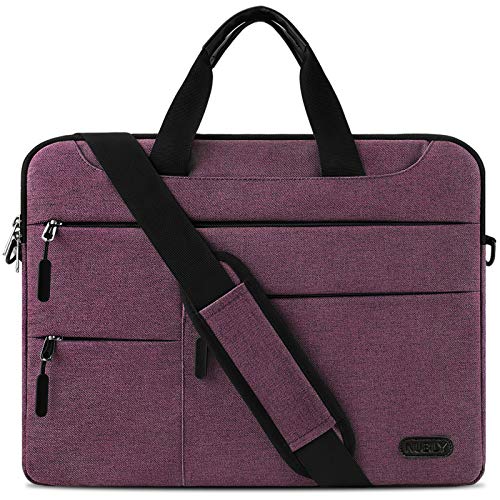 NUBILY Borsa Porta PC Tracolla 14 Pollici Uomo e Donna Laptop Sleeve Borsa Notebook Computer Portatile Sottile e Impermeabile Lavoro Viaggio Borsa Rosso