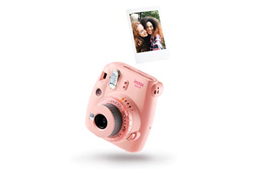 Fujifilm Instax Mini 9 Clear Fotocamera, con 10 Mini Film, Rosa