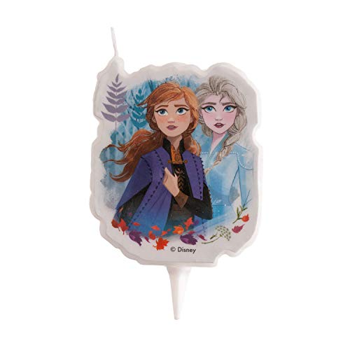 Dekora - Elsa e Anna Candela di compleanno 2D Disney Frozen 2, colore blu (346227)