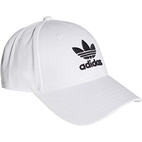 adidas Baseball Class Trefoil Cappellino con Visiera, Uomo, White/Black, Taglia Unica