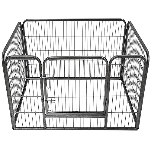 TecTake Recinto grande per cuccioli esterno recinto per cani gatti cuccioli roditori - modelli differenti - (rettangolare | no. 401718) | Dimensioni (LxPxA): circa 125 x 85 x 70 cm
