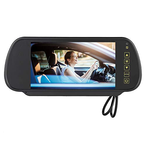 Lo schermo digitale a LED da 7 pollici dello specchio retrovisore Sanpyl Car può essere collegato a una telecamera di retromarcia con DVD esterno o TV per auto Adatto a tutti i tipi di veicoli che fan