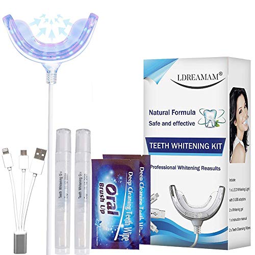 Kit di sbiancamento dentale,Kit Sbiancamento Denti,Gel Sbiancante Denti,Sbiancante Denti Led e Gel Sbiancante Denti,per Pulizia e Sbiancamento dei Denti