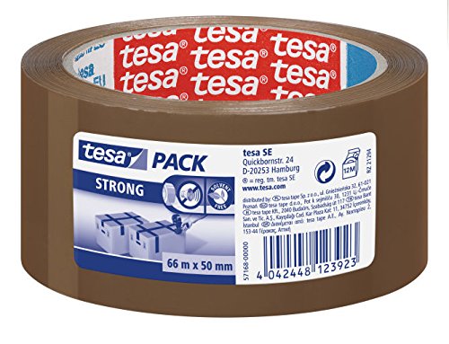 TESA Strong - Nastro adesivo da imballaggi, 66m x 50mm