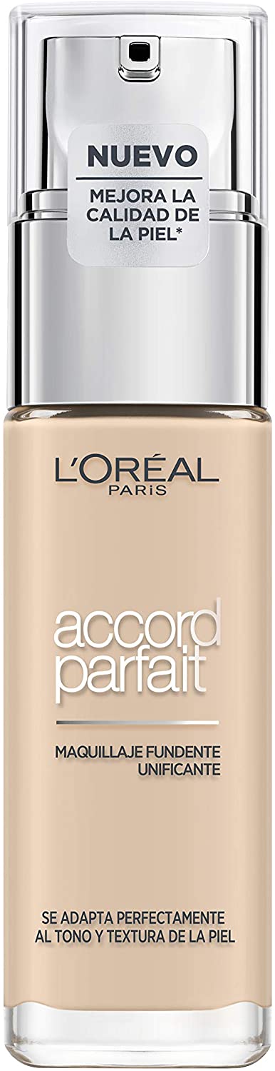 L'Oréal Paris MakeUp Fondotinta Accord Parfait, Effetto Naturale, Arricchito con Acido Ialuronico, 0.5.R/0.5.C Rose Porcelaine/Porcelain Rose, 30 ml, Confezione da 1