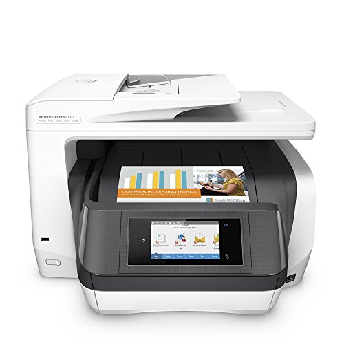 HP OfficeJet Pro 8730 Stampante multifunzione (A4, Stampante, Scanner, Copiatrice, Fax, PCL 6, Wi-Fi, LAN, NFC, Duplex, Compatibile con inchiostro istantaneo, HP ePrint, Airprint, Cloud Print, USB, 2400 x 1200 dpi) Bianco