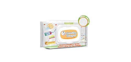 Salviette Igienizzanti Per Neonati CuraBaby Salviettine Detergenti Imbevute Cambio Pannolino - cartone da 24 cf 100 pezzi (totale 2400) Originale Cura Farma