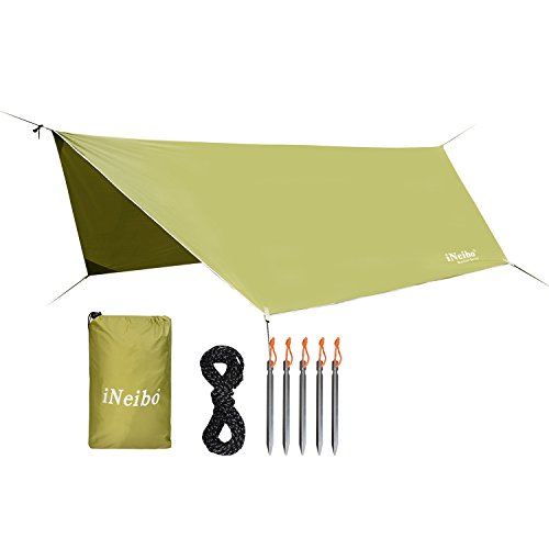 iNeibo Telo Tenda Parasole da Sole , Tarp Tent per Campeggio e Spiaggia (Telone 3x4m)