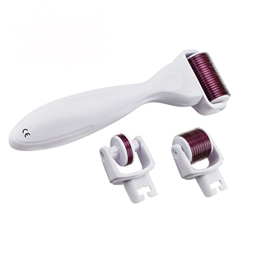 Titanio Micro-ago Derma Roller 0.5mm & 1.0mm & 1.5mm+Istruzioni per l'utente libero-Migliore Anti Invecchiamento Strumento-Il Trattamento di Rughe,Acne Cicatrici e Smagliature