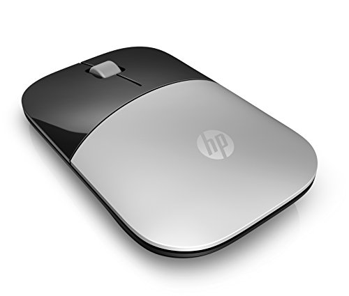 HP - PC Z3700 Mouse Wireless, Sensore Preciso, Tecnologia LED Blue, 1200 DPI, 3 Pulsanti, Rotella Scorrimento, Ricevitore USB Wireless 2.4 GHz Incluso, Design Pratico e Confortevole, Argento