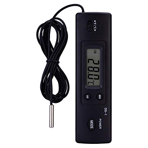 AUNMAS Sensore di Temperatura a termometro elettronico Digitale per Interni con sensore di Temperatura cablato per Il Frigorifero di casa