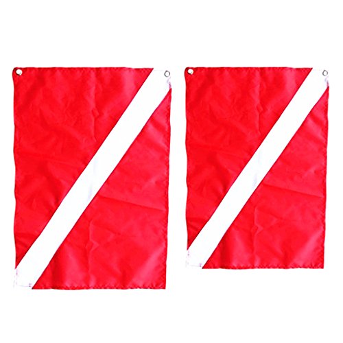 2 Pezzi di Bandiere di Segnalazione Sicurezza per Dving Red Boat