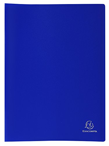 Exacompta 8512E - Portalistini polipropilene morbido opaco 10 buste, A4 , 24x32 cm, Blu