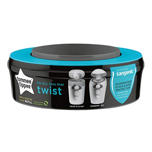 Tommee Tippee - Cassetta di ricarica Twist&Click + secchio per pannolini Sangenic Tec