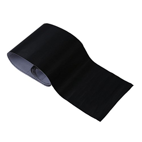 TOOGOO 200x20cm 3D Fibra del carbonio vinile Adesivo pellicola adesivo Wrap Roll Decalcomania Auto Nero