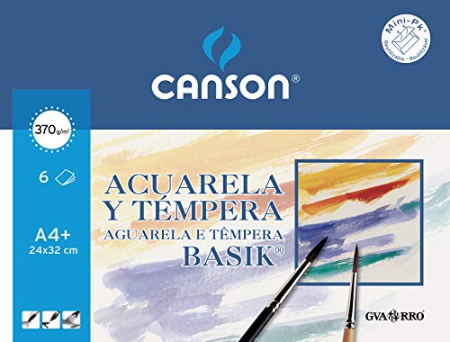 406347 Canson-Carta per acquerelli, 6 fogli