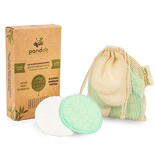 10 pad di trucco riutilizzabili in bambù e cotone | Struccante lavabile, meno rifiuti | Estremamente morbido, perfetto per la pulizia del viso e del bambino