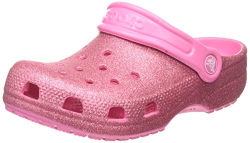 Crocs Classic Glitter Clog Kids, Zoccoli Unisex-Bambini, Rosa (Pink Lemonade 669), 28/29 EU