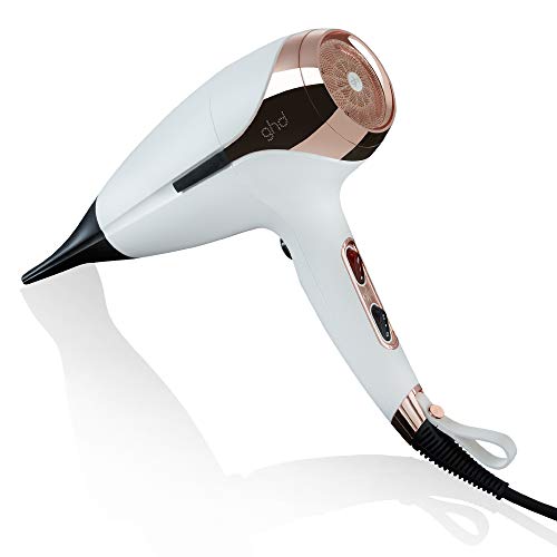 ghd Helios asciugacapelli professionale con Tecnologia Aeroprecis, bianco, asciugatura più rapida e ultra potente