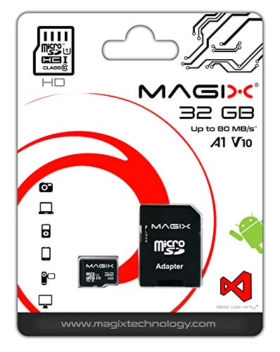 Micro SD Card MAGIX HD Series Class10 V10 + SD Adapter UP to 80MB/s (32GB)