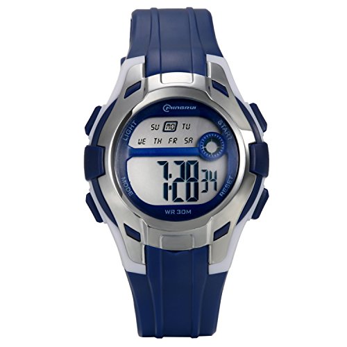 Lancardo Orologio Elettronico Sportivo per Bambini Studenti Cinturino PVC Plastica Quadrante Digitale Impermeabile Blu