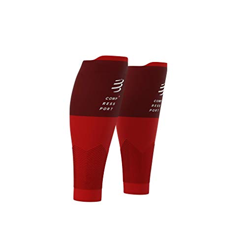 Compressport R2v2, Gambaletti di Compressione per Polpacci Unisex-Adult, Rosso, T2