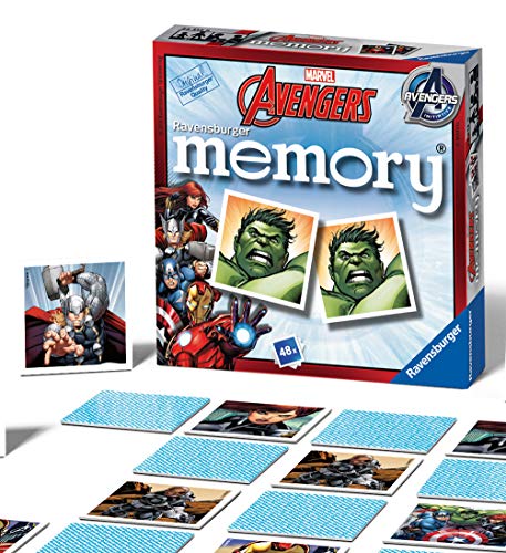 Ravensburger - Memory, Gioco da Tavolo - Tema: Avengers