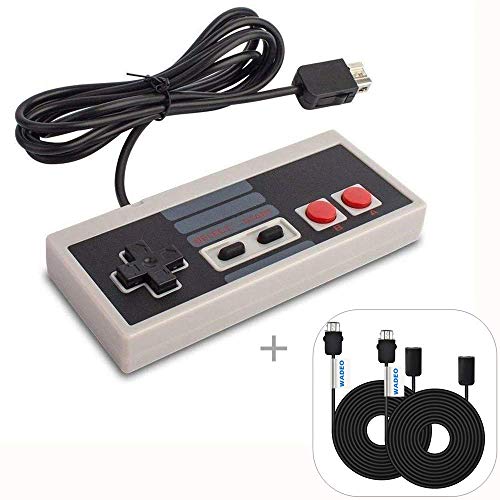 WADEO Controller con Cavo Integrato da 1,8 m e 2 Cavi Estensibili da 3 M per Nintendo NES Classic Mini Edition