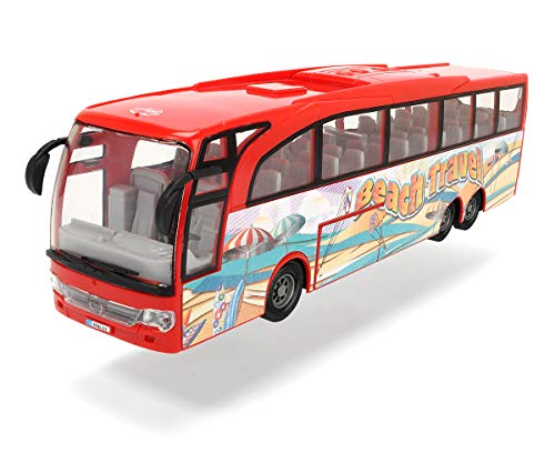 Dickie Toys 3745005 Autobus multicolore con motore pullback, scala 1:43, Interno/Esterno